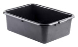 TableCraft 1537E Recycled High Density Polyethylene Bus Tub / Tote Box 21-1/2" x 15-3/4" x 7" - Black - 12/Case