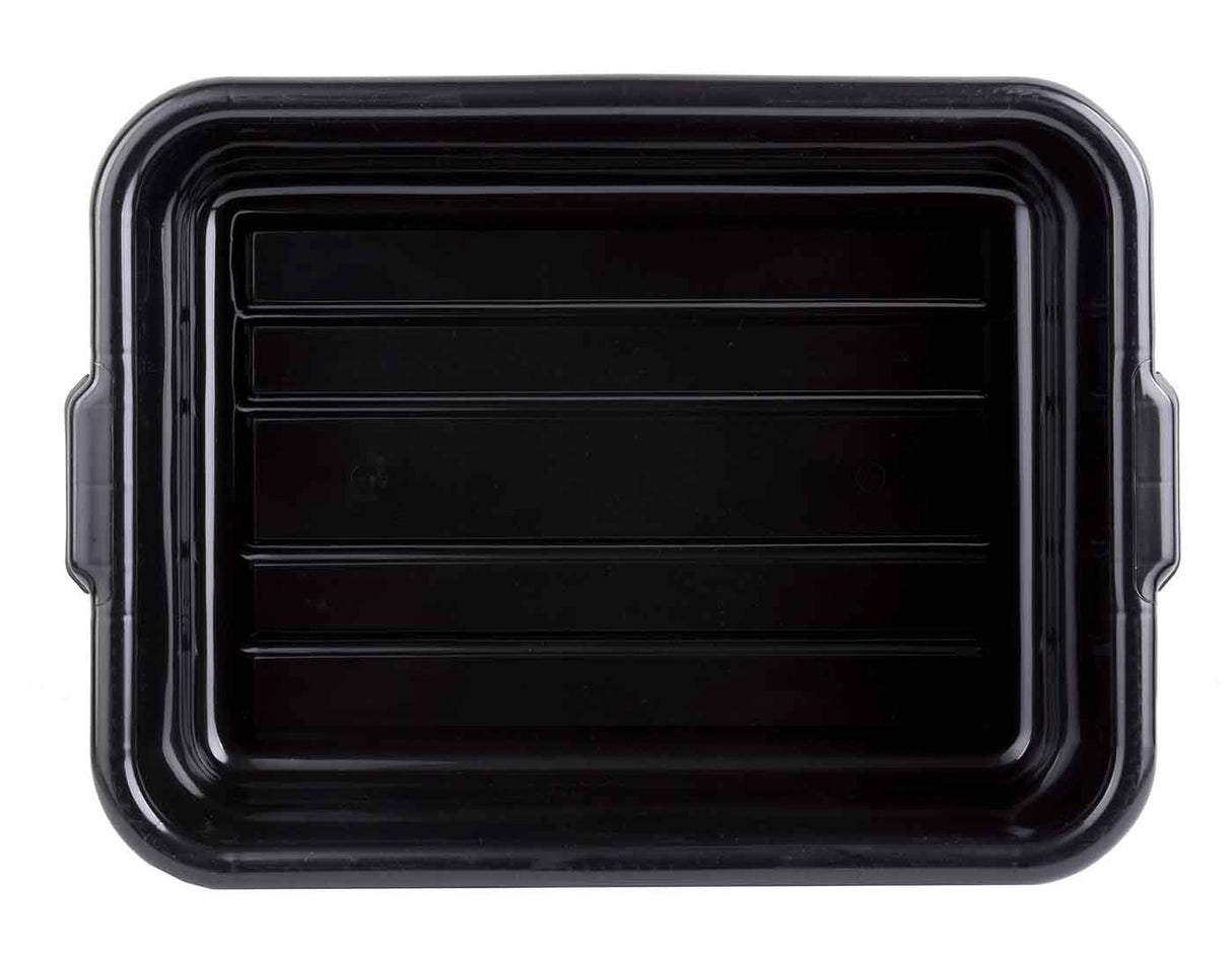 TableCraft 1537E Recycled High Density Polyethylene Bus Tub / Tote Box 21-1/2" x 15-3/4" x 7" - Black - 12/Case