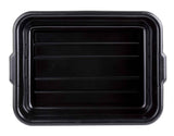 TableCraft 1537E Recycled High Density Polyethylene Bus Tub / Tote Box 21-1/2" x 15-3/4" x 7" - Black - 12/Case