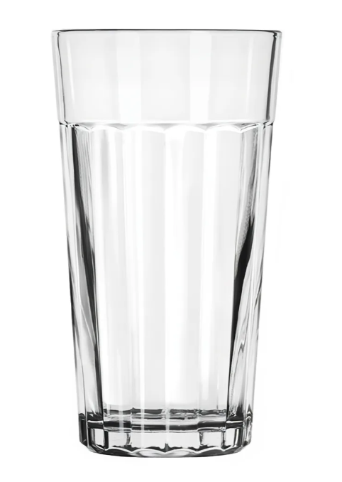 Libbey 15642 16 oz DuraTuff Paneled Glass Tumbler