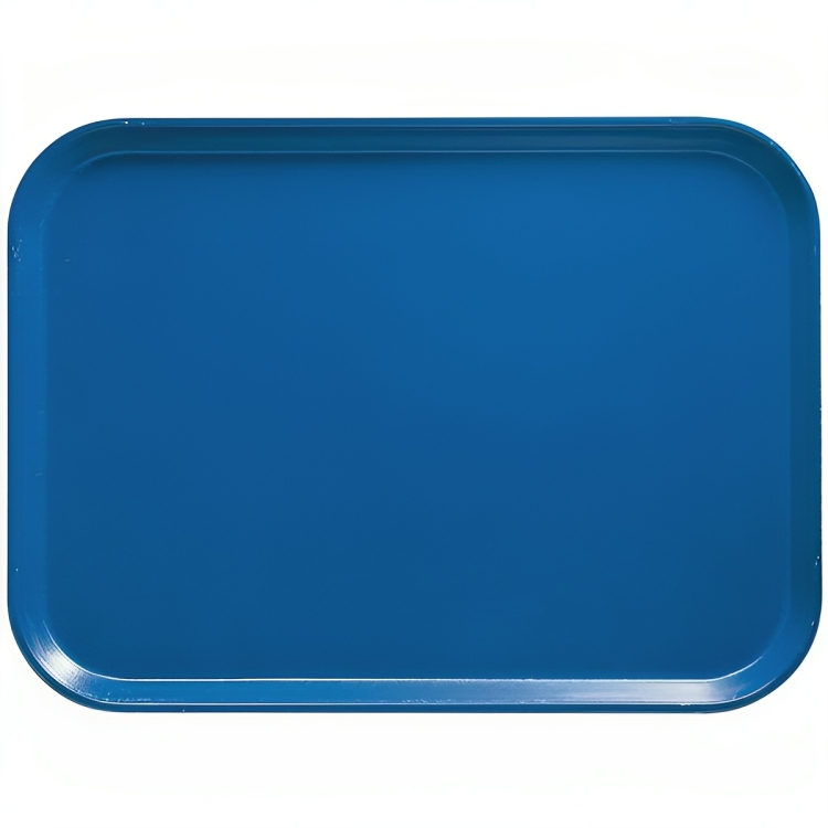 Cambro 1418123 14" x 18" Rectangular Amazon Blue Customizable Fiberglass Camtray - 12/Case