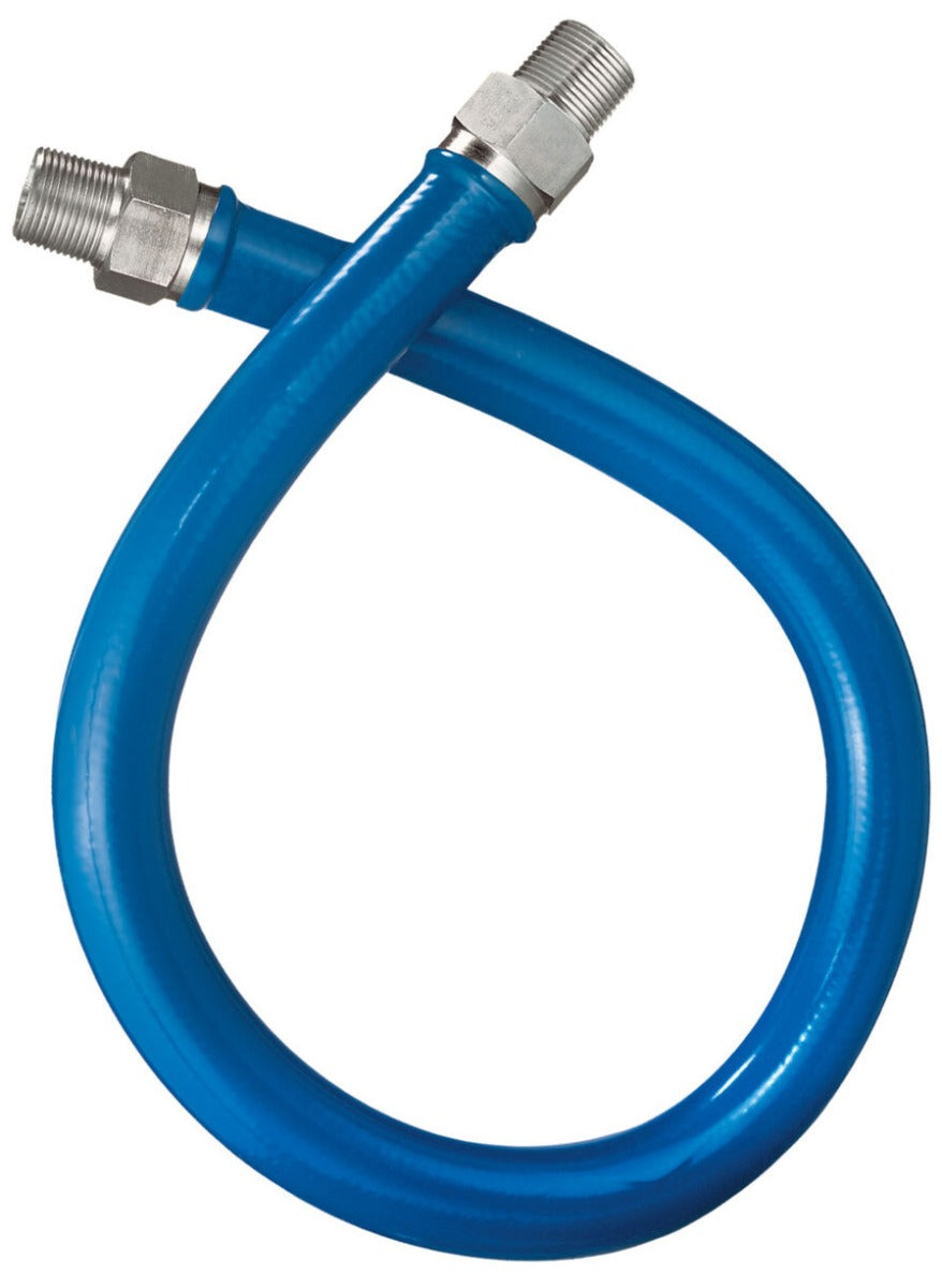 Dormont 1650BP48 Blue Hose Moveable 48" Gas Connector Hose with 1/2" Male/Male Couplings