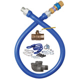 Dormont 1675KIT48 Blue Hose Movable Gas Connector Kit with Two Elbows and Restraining Cable 48" x 3/4" Dia.