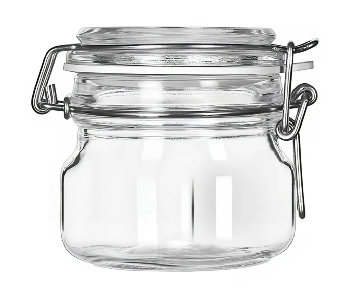 Libbey 17207223 6 3/4 oz Glass Jar - Clamp Lid, Large Opening, Rubber Seal