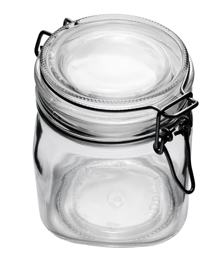 Libbey 17209925 25 1/4 oz Glass Jar - Clamp Lid, Large Opening, Rubber Seal