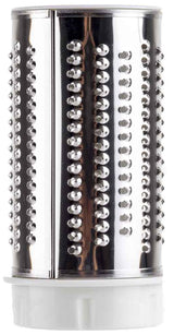 TableCraft 174 Plastic Manual Rotary Cheese Grater with Stainless Steel Drum 7" - White