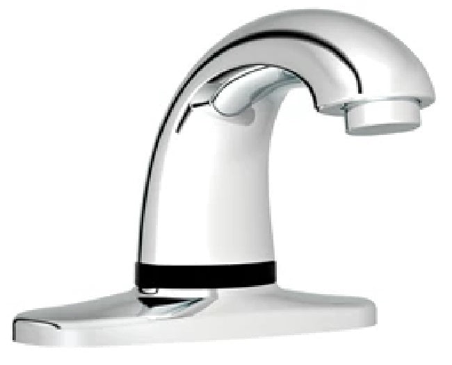 Rubbermaid 1782742 AutoFaucet Milano Single Hole Deck Mounted Hands-Free Sensor Faucet with 3-3/4" Spout, Mixing Valve, and Supply Hoses - Polished Chrome