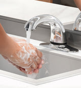 Rubbermaid 1782742 AutoFaucet Milano Single Hole Deck Mounted Hands-Free Sensor Faucet with 3-3/4" Spout, Mixing Valve, and Supply Hoses - Polished Chrome