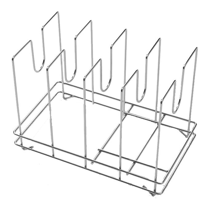 American Metalcraft 18040 Chrome-Plated Steel 4-Slot Pizza Screen Rack 14" x 9" x 10-1/2" - Holds up to 96 Screens - 2/Case