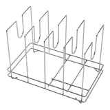 American Metalcraft 18040 Chrome-Plated Steel 4-Slot Pizza Screen Rack 14" x 9" x 10-1/2" - Holds up to 96 Screens - 2/Case