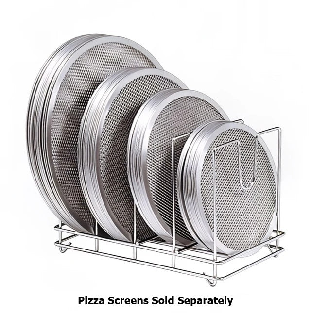 American Metalcraft 18040 Chrome-Plated Steel 4-Slot Pizza Screen Rack 14" x 9" x 10-1/2" - Holds up to 96 Screens - 2/Case