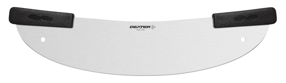 Dexter-Russell 18053 Sani-Safe Pizza Rocker / Pizza Cutter with Black Poly Dual Handle Grips 20" - 6/Case