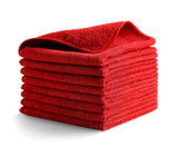Rubbermaid 1820577 HYGEN r-40 Recycled Commercial Light Duty Microfiber Cloth 12" x 12" - Red
