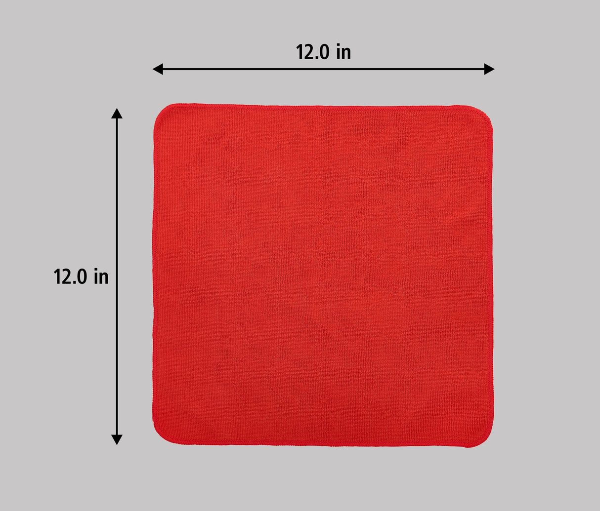 Rubbermaid 1820577 HYGEN r-40 Recycled Commercial Light Duty Microfiber Cloth 12" x 12" - Red
