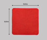 Rubbermaid 1820577 HYGEN r-40 Recycled Commercial Light Duty Microfiber Cloth 12" x 12" - Red