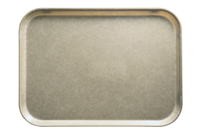 Cambro 1826104 Fiberglass Camtray® Cafeteria Tray - 25.75"L x 17.88"W, Desert Tan - 6ea/Case
