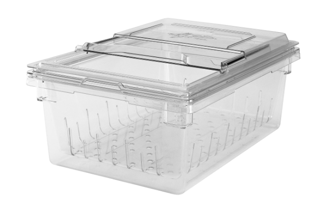 Cambro 18268CLRKIT135 Camwear Colander and Food Storage Box Kit 8"D - Full Size - Clear - 6/Case