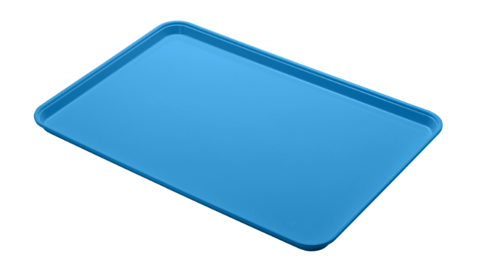Cambro 1826MT142 Rectangular Market Display Tray - 17.81" x 25.68" x .68", Blue -6ea/Case