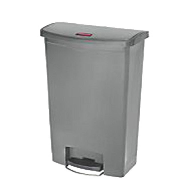 Rubbermaid 1883606 Slim Jim Resin Rectangular Front Step-On Trash Can 24 Gal. - Gray