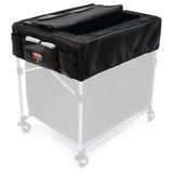 Rubbermaid 1889864 Large Black Laundry Cart Cover with Storage Pockets - for 8 Bushel Collapsible X-Cart