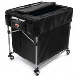 Rubbermaid 1889864 Large Black Laundry Cart Cover with Storage Pockets - for 8 Bushel Collapsible X-Cart