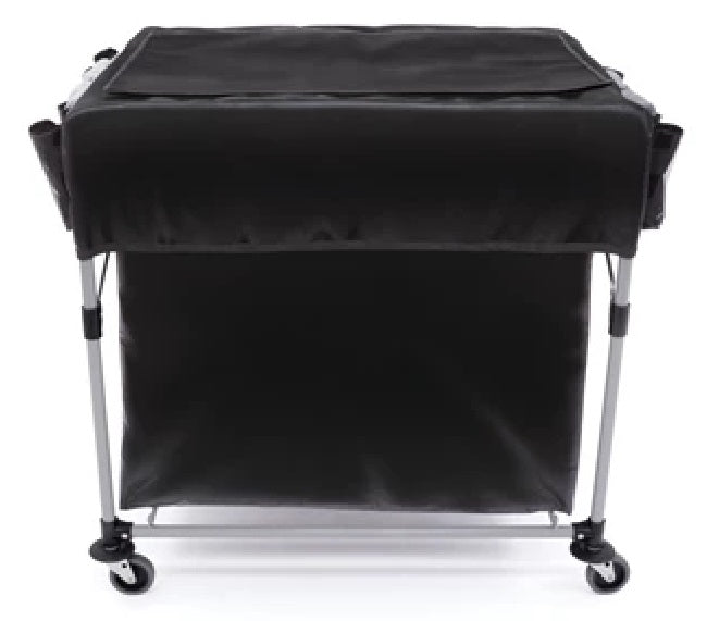 Rubbermaid 1889864 Large Black Laundry Cart Cover with Storage Pockets - for 8 Bushel Collapsible X-Cart