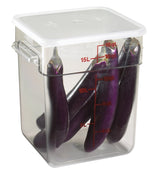 Cambro 18SFSCW135 CamSquare Food Container w/ Graduations 18 qt. Clear