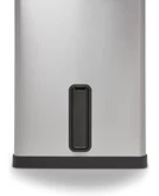 Rubbermaid 1901992 Slim Jim Stainless Steel Rectangular Front Step-On Trash Can 13 Gal. - Silver w/Black Trim