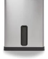 Rubbermaid 1901992 Slim Jim Stainless Steel Rectangular Front Step-On Trash Can 13 Gal. - Silver w/Black Trim