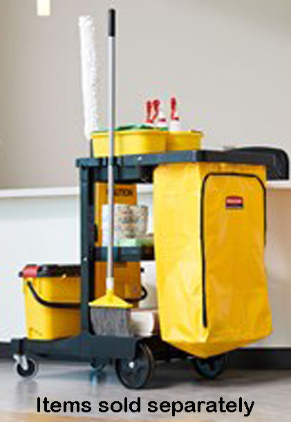 Rubbermaid 1966719 Janitorial Cart Vinyl Replacement Bag with Zipper 24 Gal. - Yellow