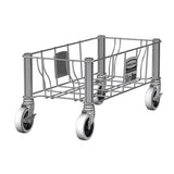 Rubbermaid 1968468 Slim Jim Single Stainless Steel Wire Trash Can Dolly - Holds (1) Slim Jim Container