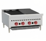 Wolf SCB25CN-1 Countertop Low Profile Radiant Gas Charbroiler w/ 4 Burners 26" NG - 58,000 BTU