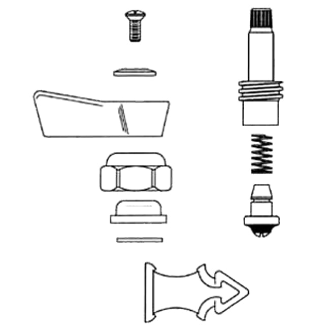 Fisher 2000-0005 Faucet Lever Handle 1/2" Left Hand Check Stem Repair Kit