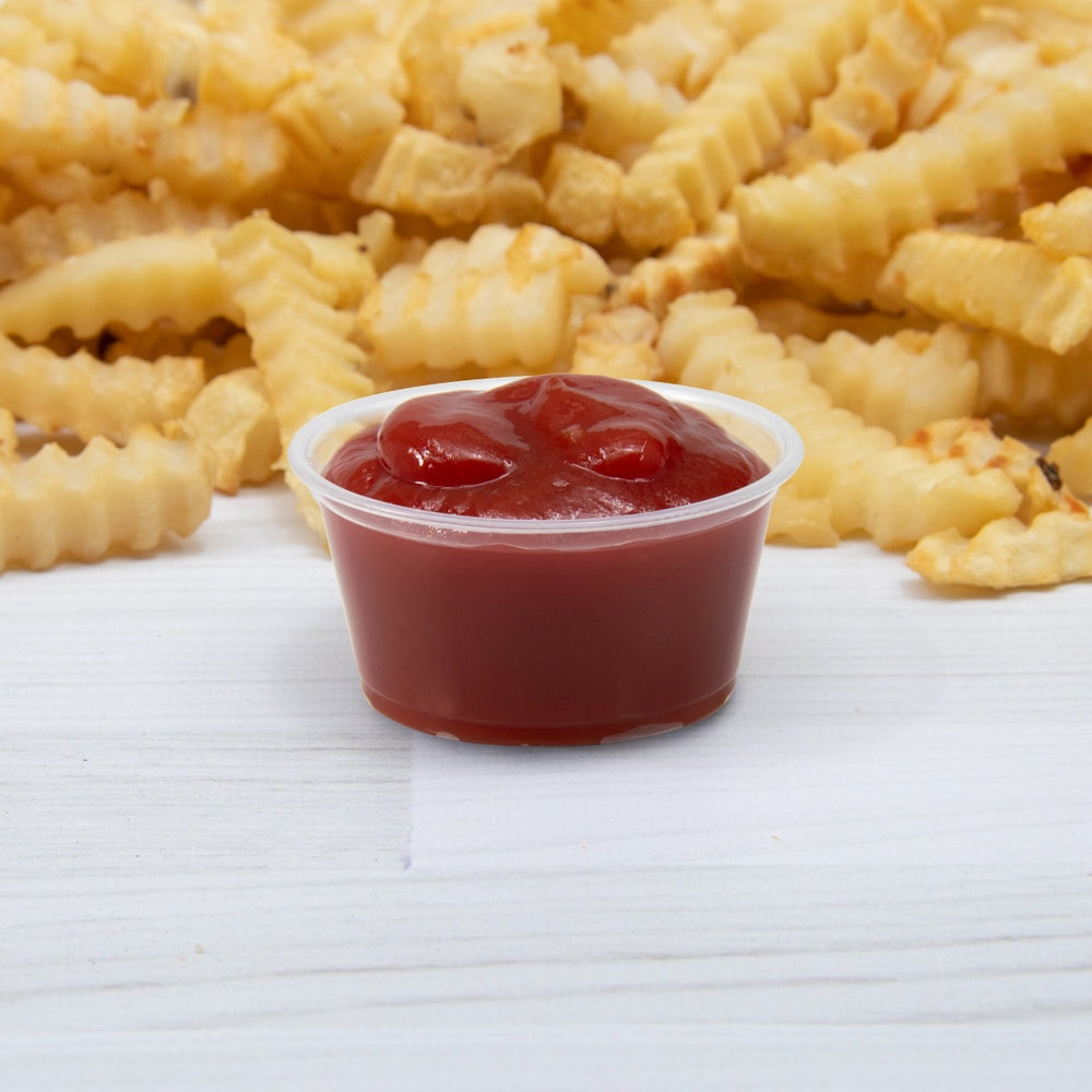 Dart Solo 200PC Conex Complements Medium Translucent Plastic Portion Cup 2 oz. - 125/Bag