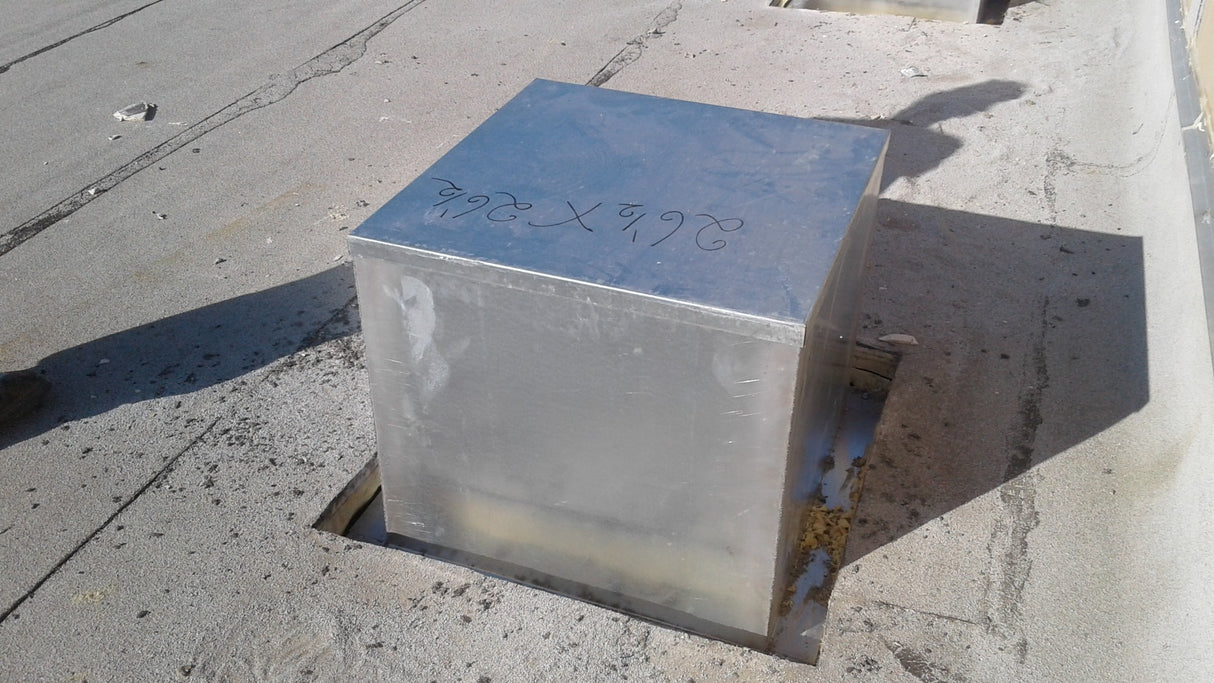 FLASH23 - Roof Curb Fan Flashing 23" X 23"(For wall mount or roof mount)  20 Gauge Galvanized Steel