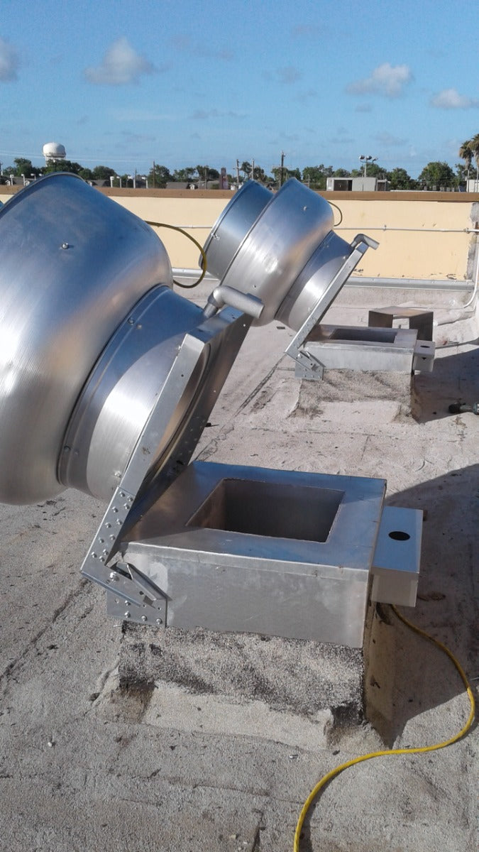 FLASH23 - Roof Curb Fan Flashing 23" X 23"(For wall mount or roof mount)  20 Gauge Galvanized Steel