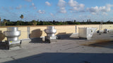 FLASH23 - Roof Curb Fan Flashing 23" X 23"(For wall mount or roof mount)  20 Gauge Galvanized Steel