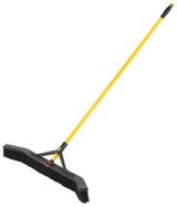 Rubbermaid 2018728 Maximizer Push-to-Center Plastic Push Broom 36"W with Polypropylene Bristles and 55"L Steel Handle