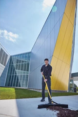 Rubbermaid 2018728 Maximizer Push-to-Center Plastic Push Broom 36"W with Polypropylene Bristles and 55"L Steel Handle
