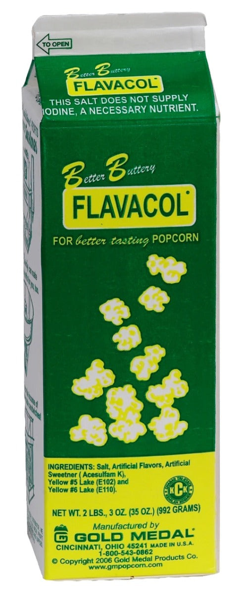 Gold Medal 2019 BB Flavacol Buttery Popcorn Salt - 35 oz Carton
