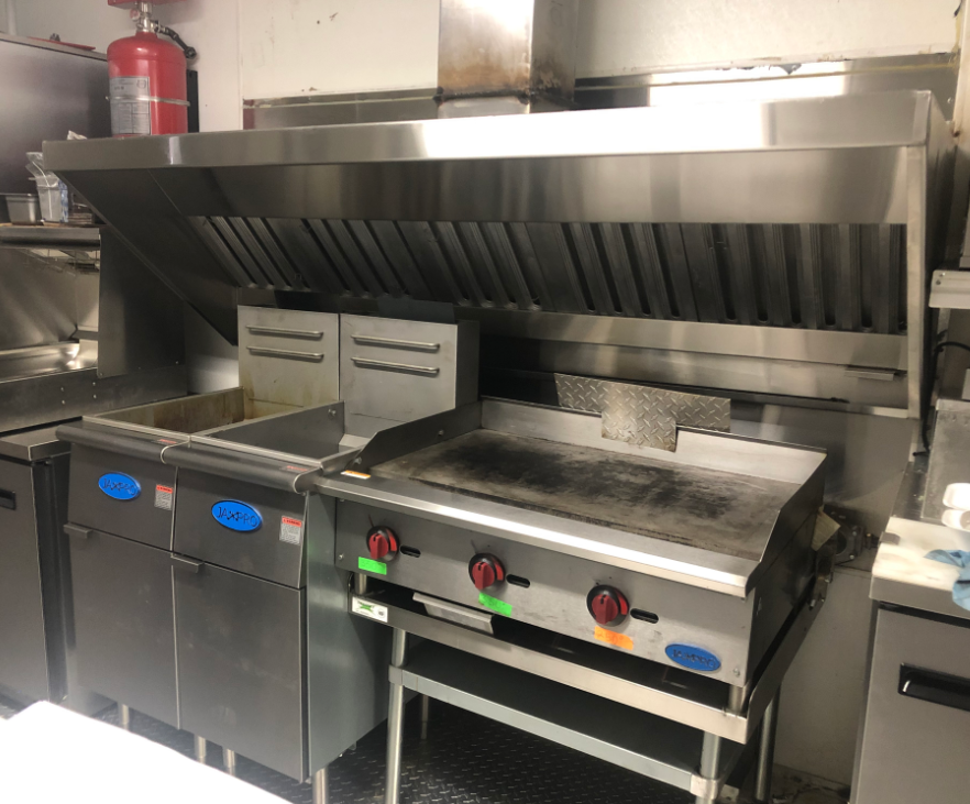 JRSVHC9-FF 9ft Jean's Concession Vent Hood with Exhaust Fan and Flashing