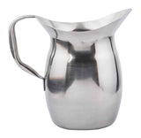 TableCraft 203 Mirror Finish Stainless Steel Bell Water Pitcher 3 qt. - 12/Case