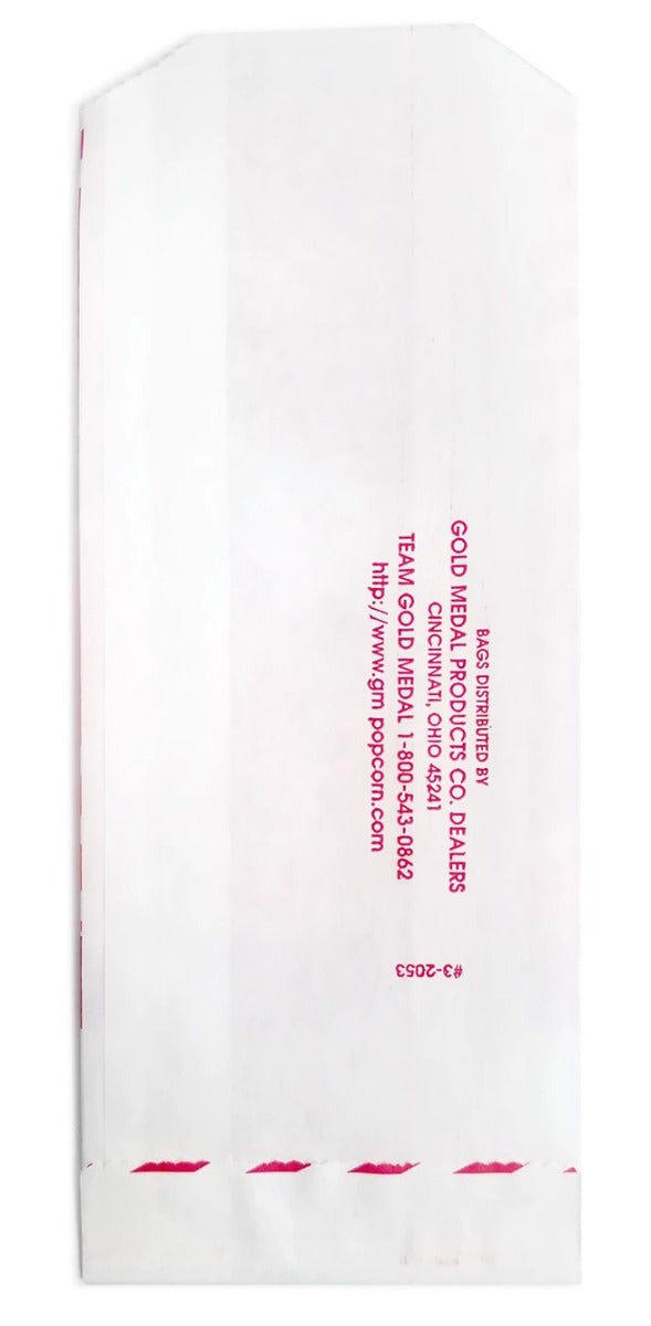 Gold Medal 2053 Disposable No. 3 Popcorn Bags - Holds 1 oz. per Bag - 1,000/Case