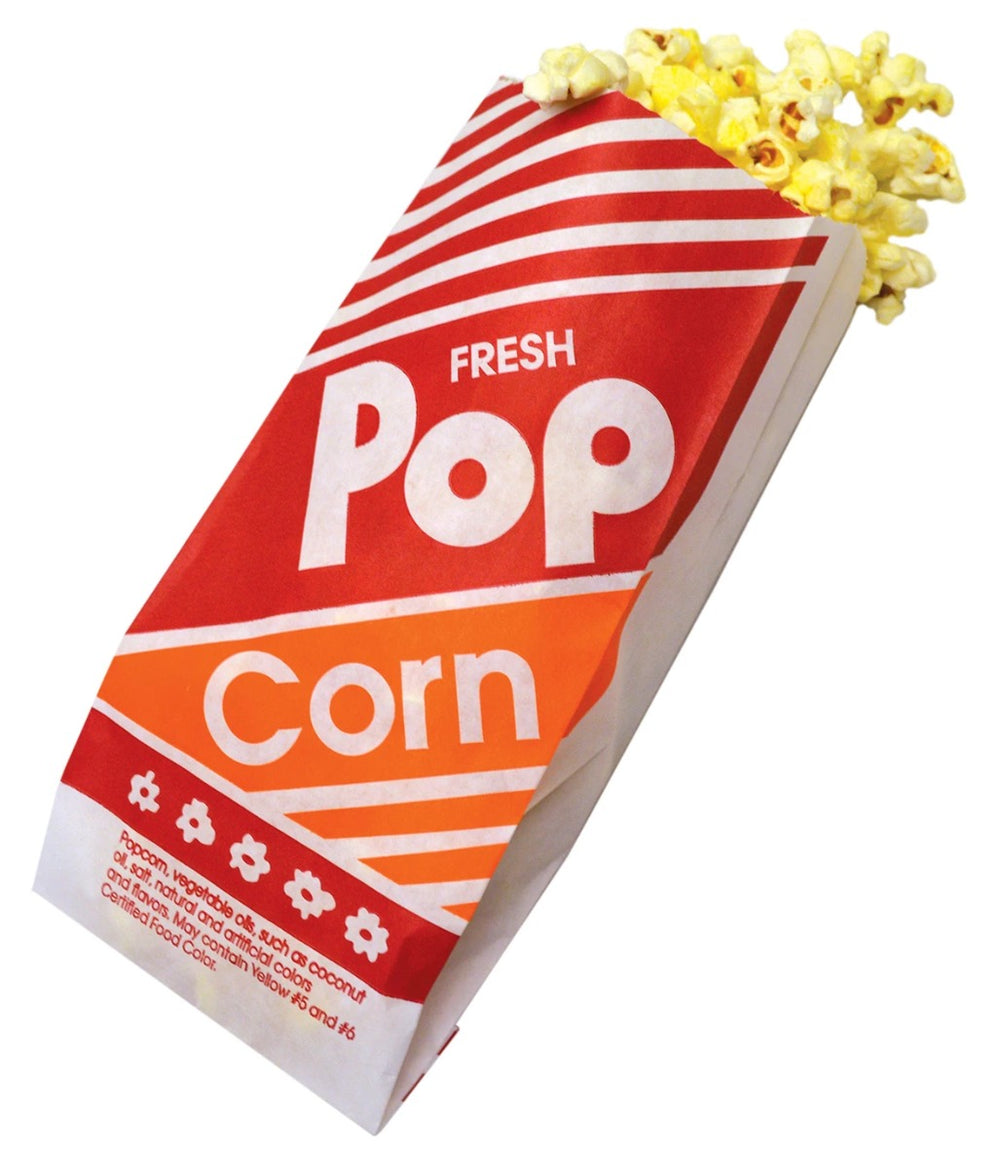 Gold Medal 2053 Disposable No. 3 Popcorn Bags - Holds 1 oz. per Bag - 1,000/Case
