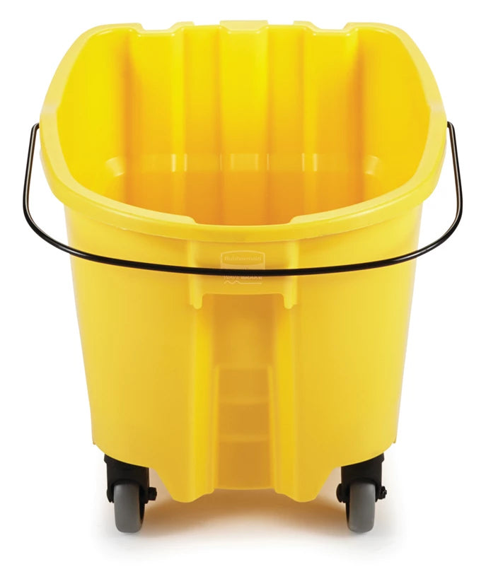 Rubbermaid 2064914 WaveBrake Mop Bucket with Casters 35 qt. - Yellow
