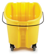 Rubbermaid 2064914 WaveBrake Mop Bucket with Casters 35 qt. - Yellow