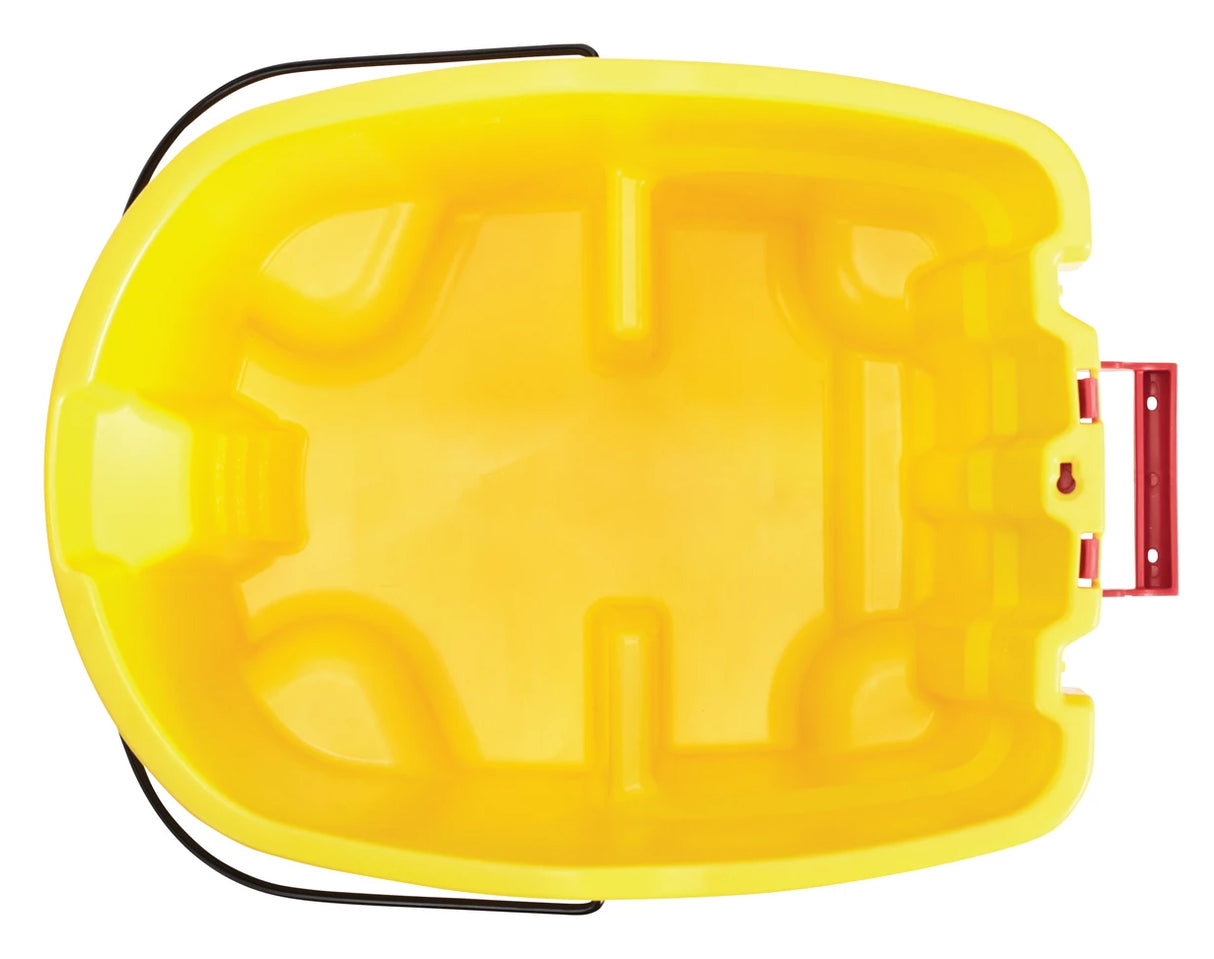 Rubbermaid 2064914 WaveBrake Mop Bucket with Casters 35 qt. - Yellow