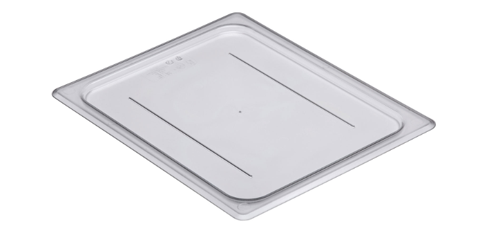Cambro 20CWC135 Camwear Food Pan Cover - Half Size, Flat, Clear - 6/Case
