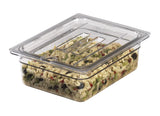 Cambro 20CWCHN135 Camwear Polycarbonate Food Pan Cover with Handle & Spoon Notch - 1/2 Size - Clear