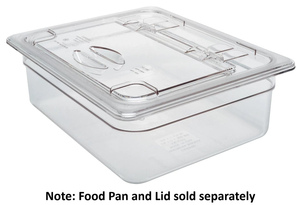 Cambro 20CWL135 Camwear FlipLid Polycarbonate Food Pan Cover - 1/2 Size - Clear